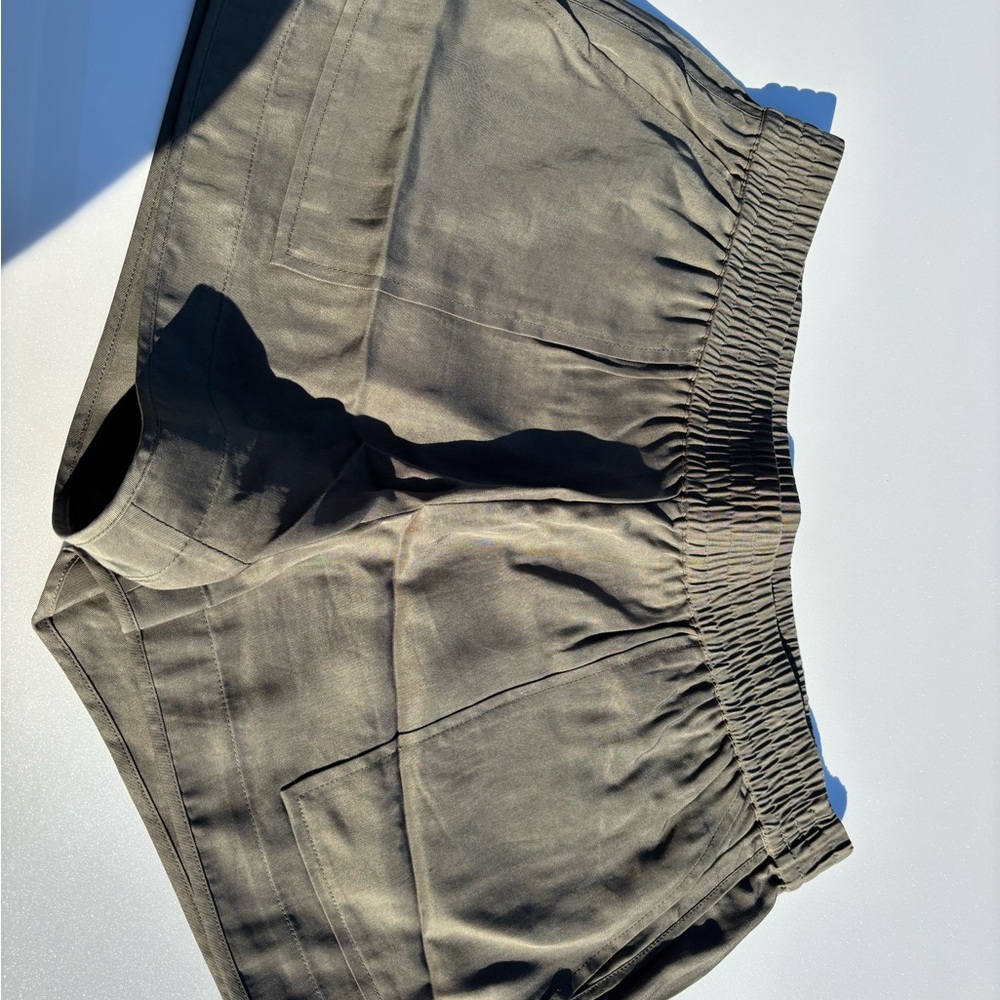Joie Olive Green Elastic Shorts